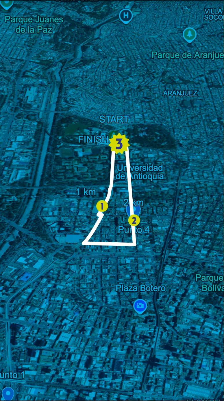 Recorrido 3K Cristal Run Fest
