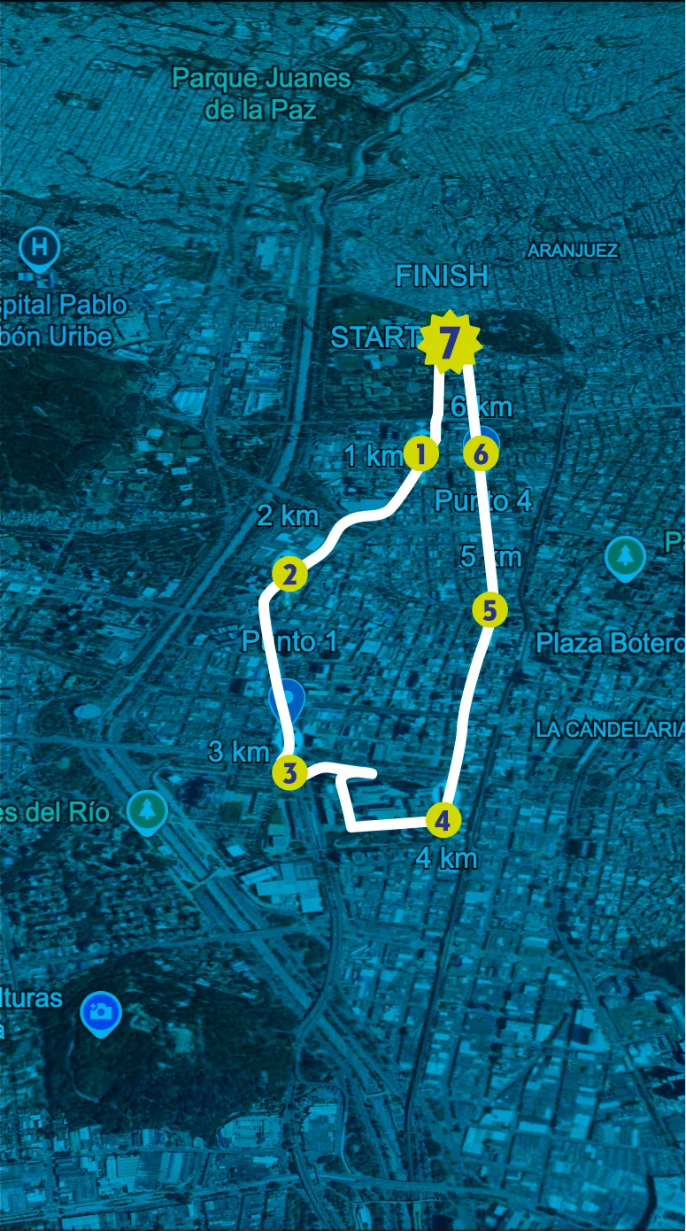 Recorrido 7K Cristal Run Fest